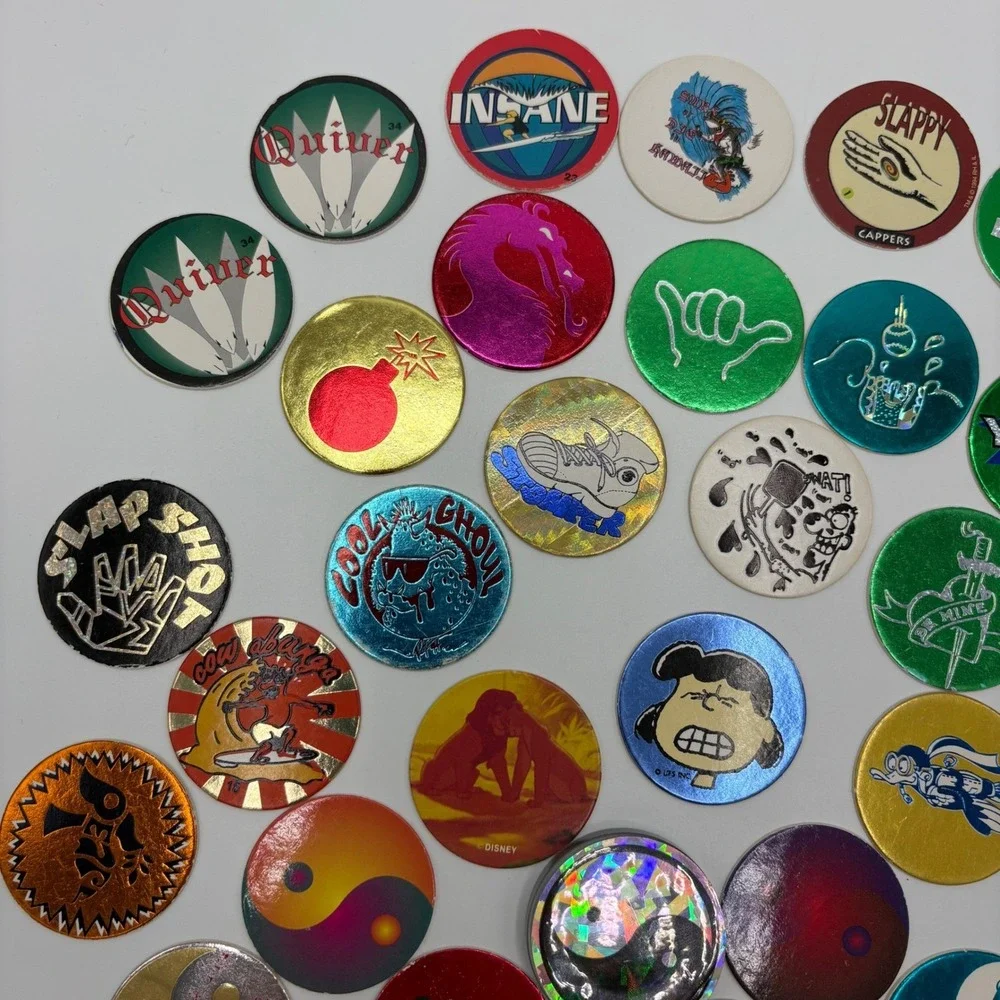 World POG Federation POG Lot Vintage 90s Surf Mixed Yin Yang Slammer Holographic